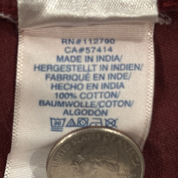 True Religion Overdyed Dark Burgundy Western Cotton Shirt Size Small - Picture 5 of 16